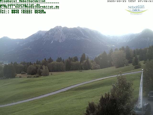Archived image Webcam Hotel Nebelhornblick