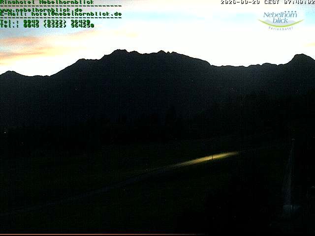 Archived image Webcam Hotel Nebelhornblick