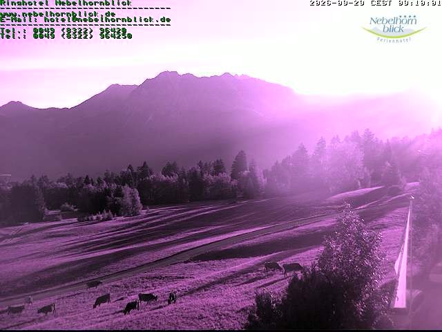 Archived image Webcam Hotel Nebelhornblick