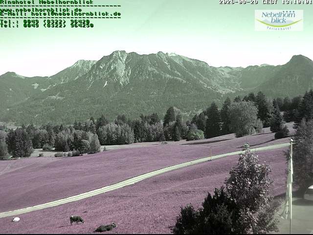 Archived image Webcam Hotel Nebelhornblick