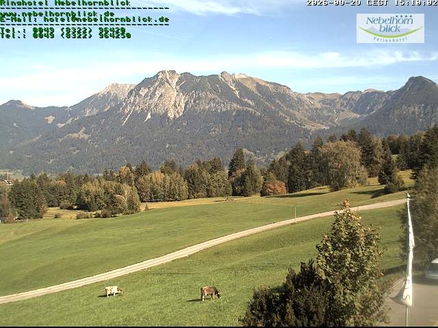 Archived image Webcam Hotel Nebelhornblick