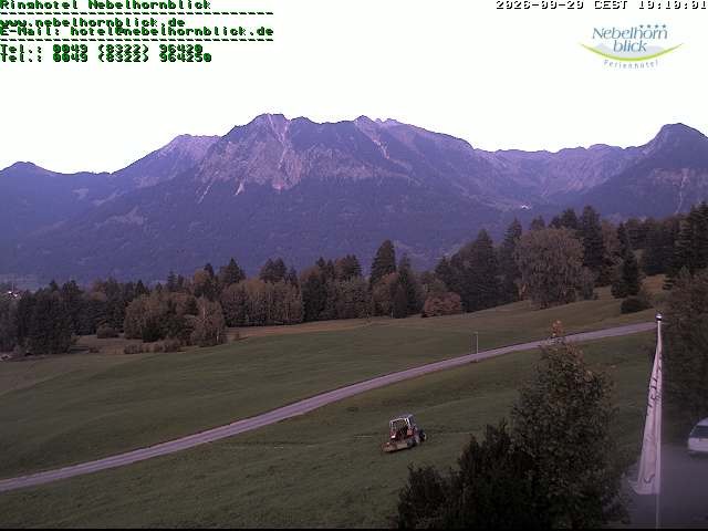 Archived image Webcam Hotel Nebelhornblick