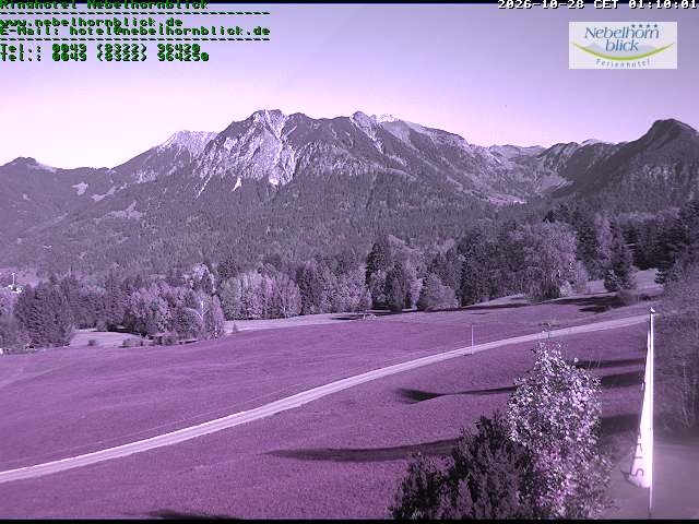 Archiv Foto Webcam Nebelhornblick
