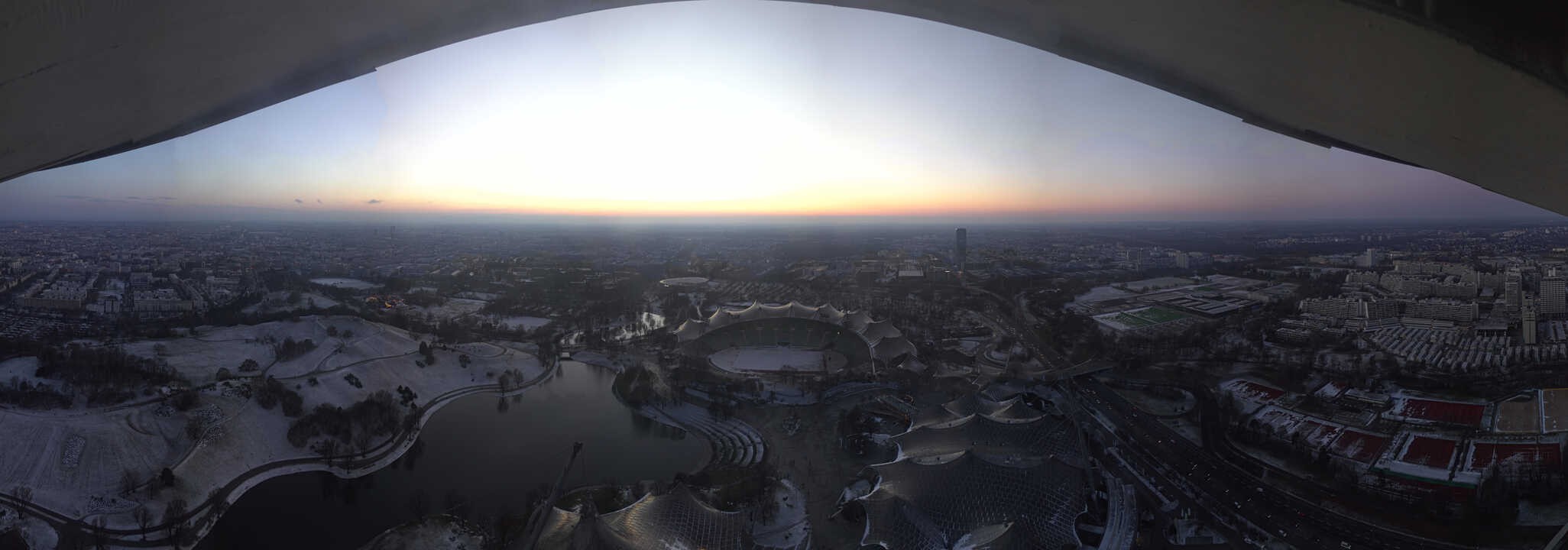 Archiv Foto Webcam München: Panorama Olympiastadion und Olympiapark