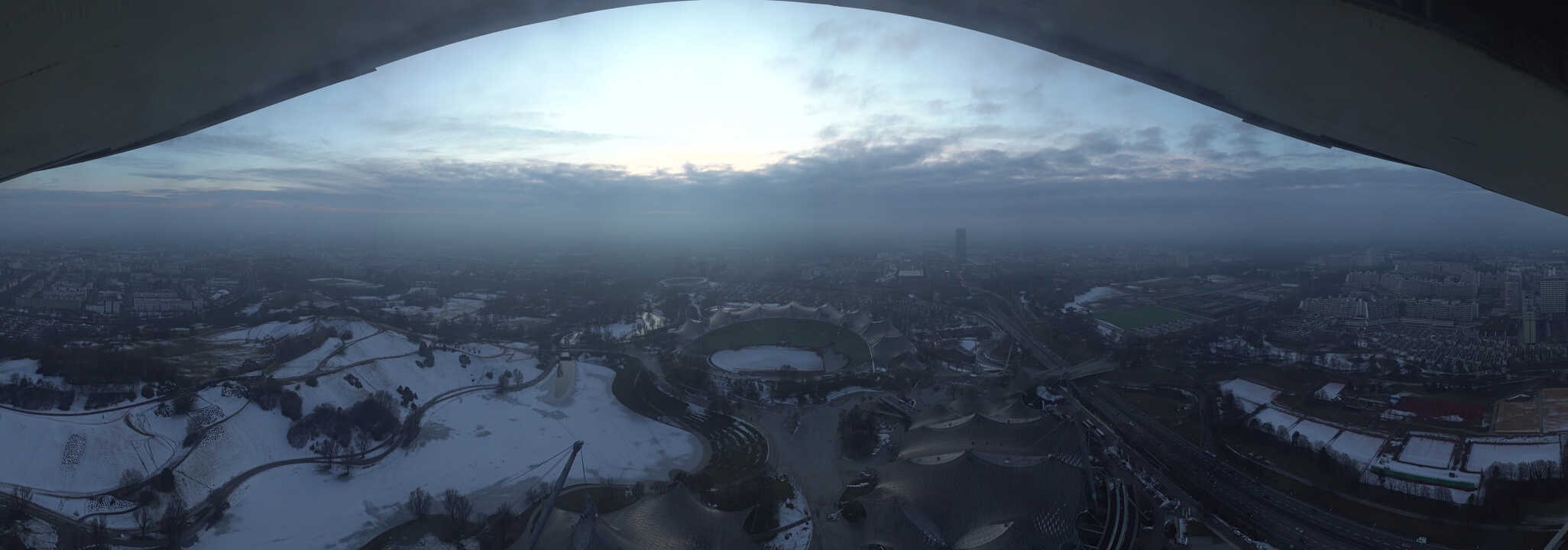 Archiv Foto Webcam München: Panorama Olympiastadion und Olympiapark