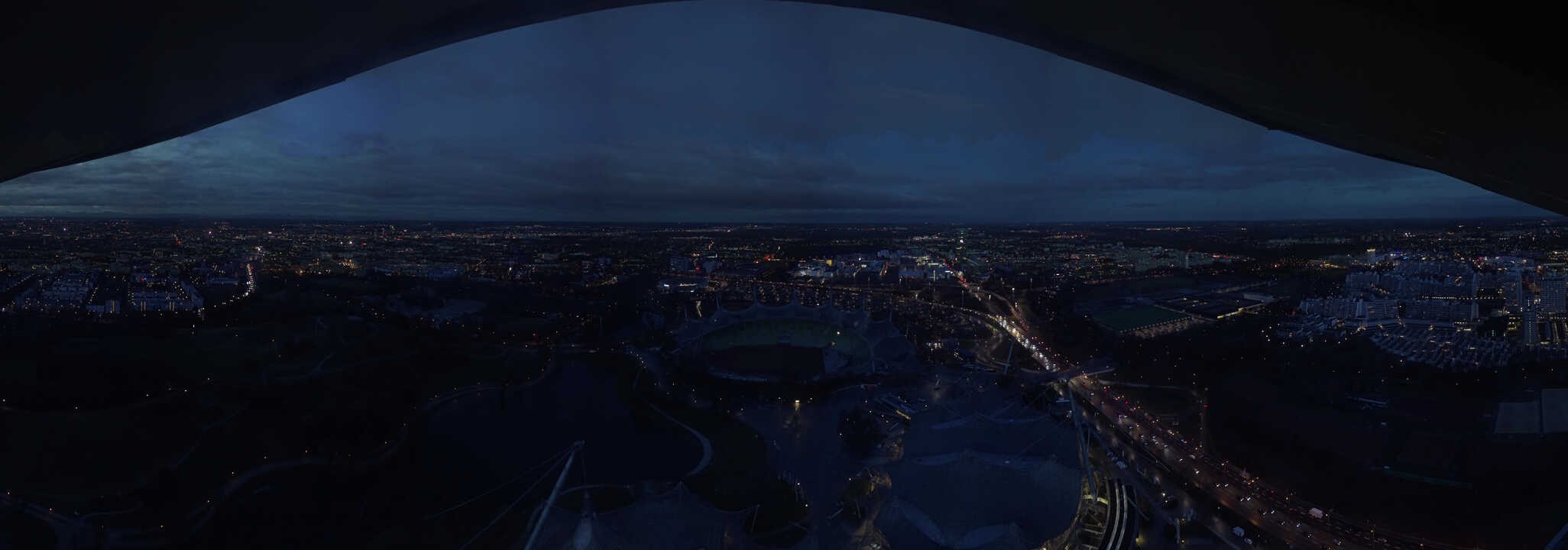 Archiv Foto Webcam München: Panorama Olympiastadion und Olympiapark