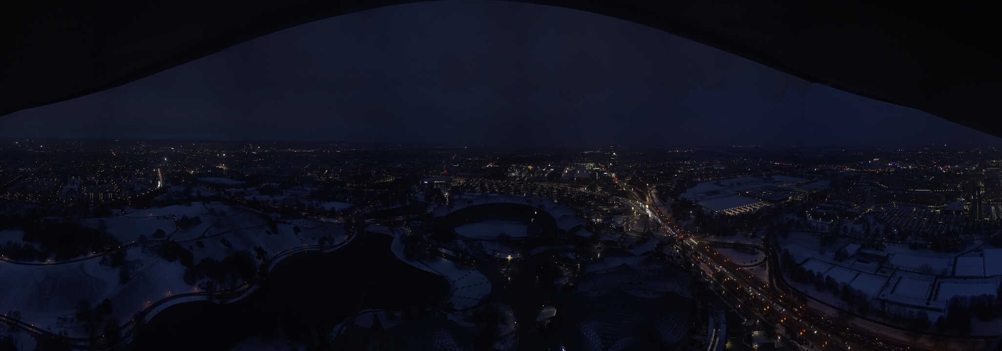 Archiv Foto Webcam München: Panorama Olympiastadion und Olympiapark