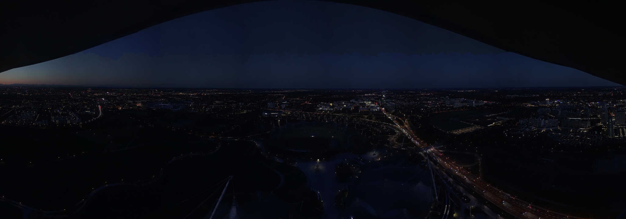 Archiv Foto Webcam München: Panorama Olympiastadion und Olympiapark
