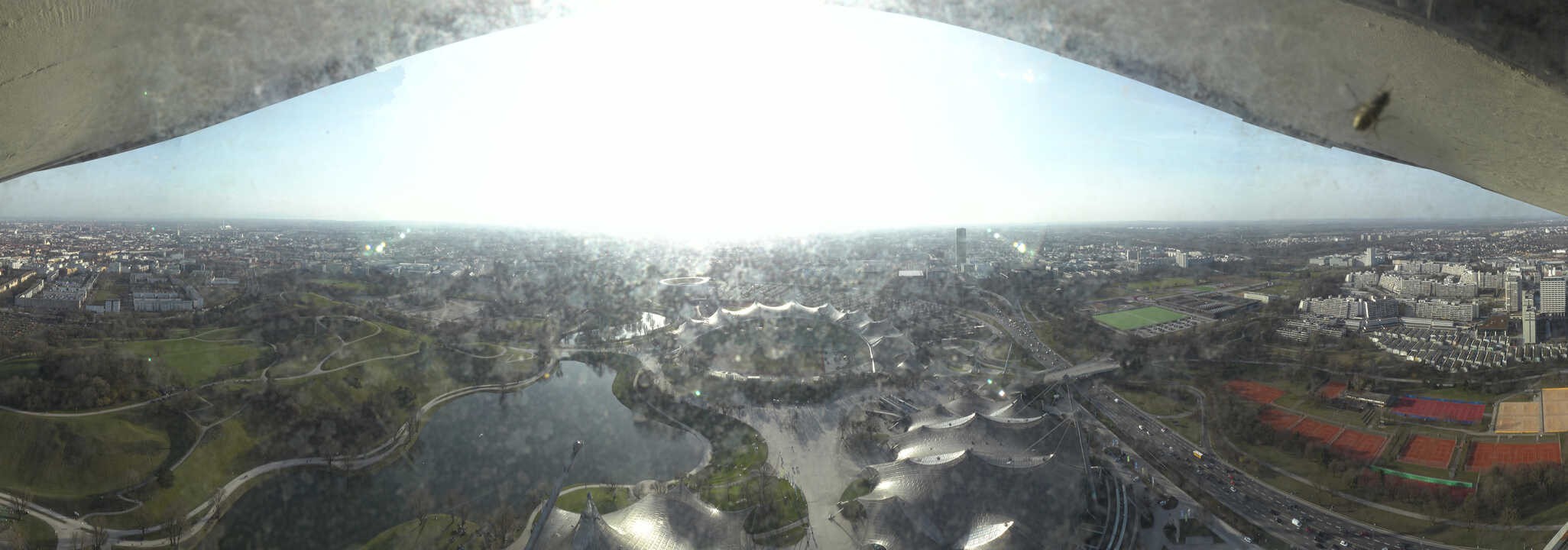 Archiv Foto Webcam München: Panorama Olympiastadion und Olympiapark