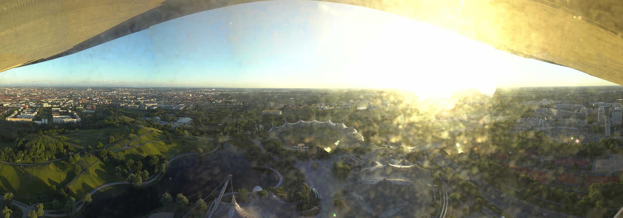 Archiv Foto Webcam München: Panorama Olympiastadion und Olympiapark