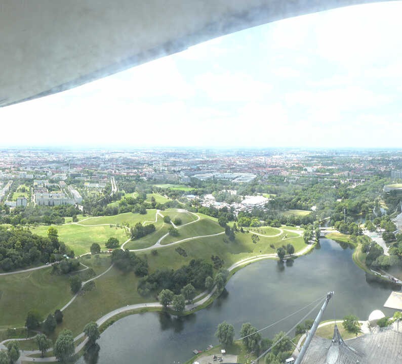 Archiv Foto Webcam München: Panorama Olympiastadion und Olympiapark