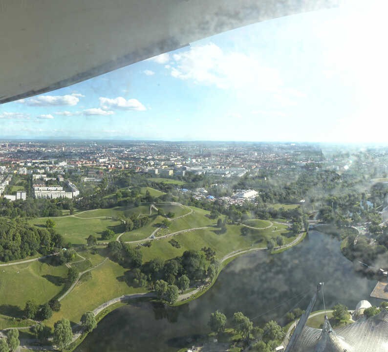 Archiv Foto Webcam München: Panorama Olympiastadion und Olympiapark