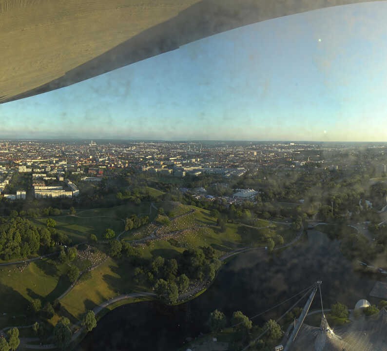 Archiv Foto Webcam München: Panorama Olympiastadion und Olympiapark