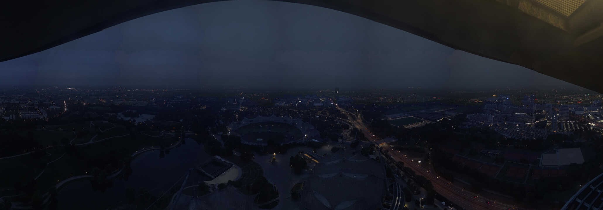 Archiv Foto Webcam München: Panorama Olympiastadion und Olympiapark