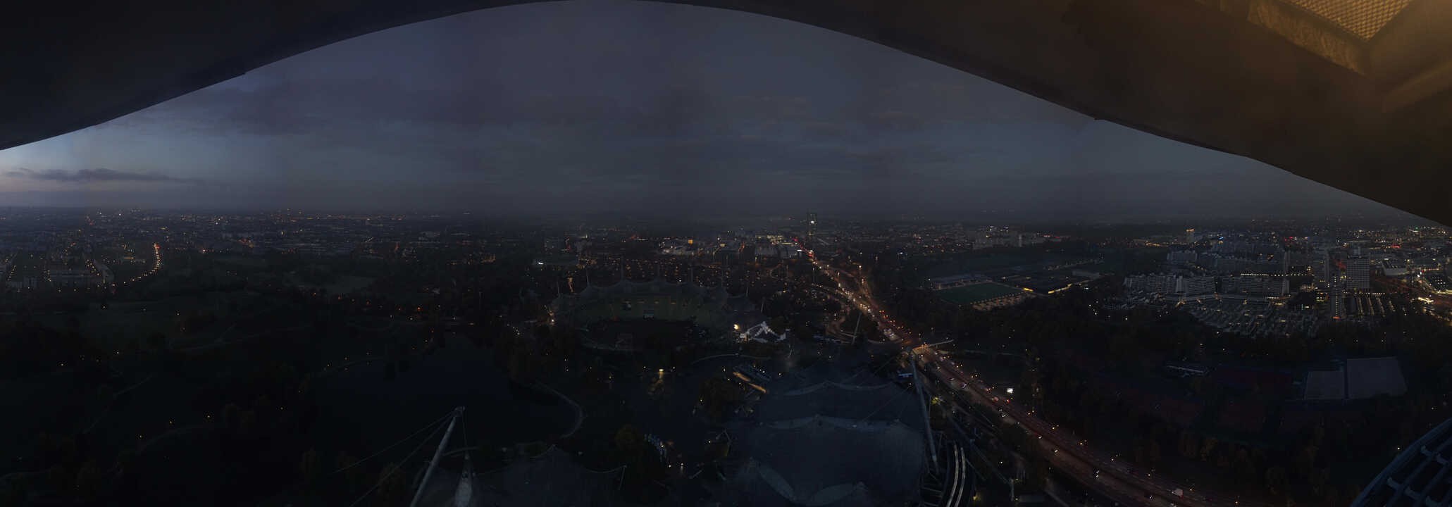 Archiv Foto Webcam München: Panorama Olympiastadion und Olympiapark