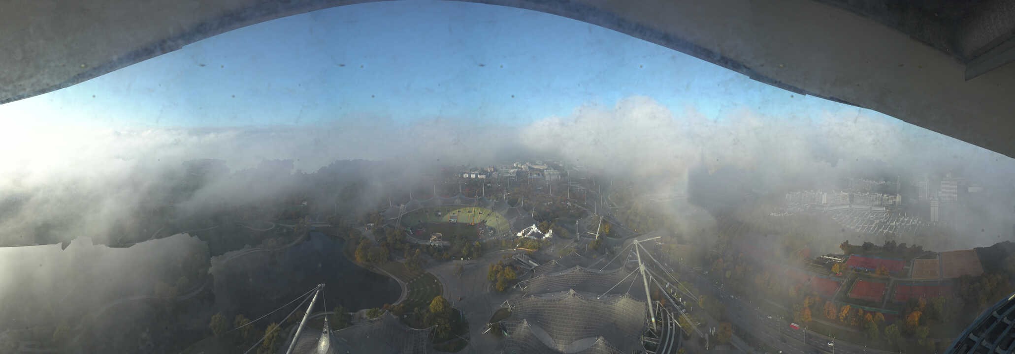 Archiv Foto Webcam München: Panorama Olympiastadion und Olympiapark