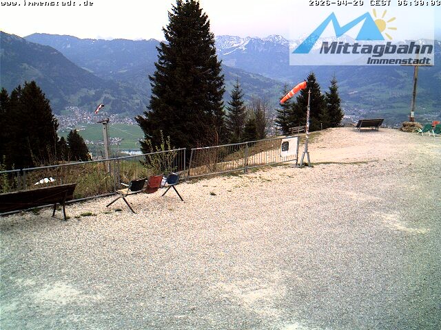 Archiv Foto Webcam Immenstadt: Mittaggipfel (Blick ins Illertal)