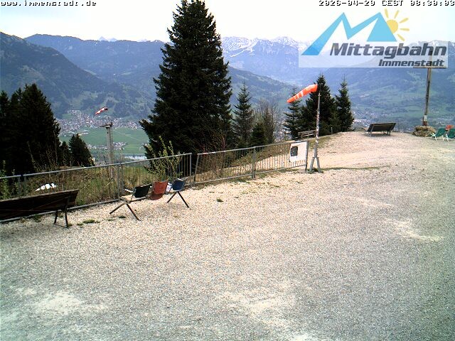 Archiv Foto Webcam Immenstadt: Mittaggipfel (Blick ins Illertal)
