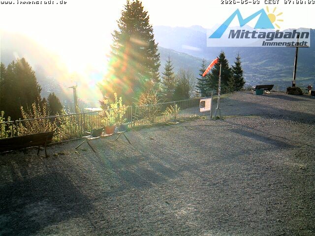 Archived image Webcam Mountain Mittagberg (View towards Valley Iller)