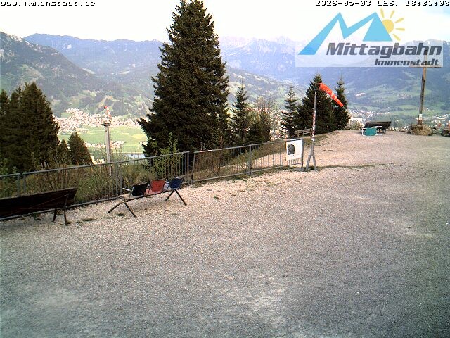 Archived image Webcam Mountain Mittagberg (View towards Valley Iller)