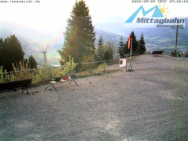 Archived image Webcam Mountain Mittagberg (View towards Valley Iller)