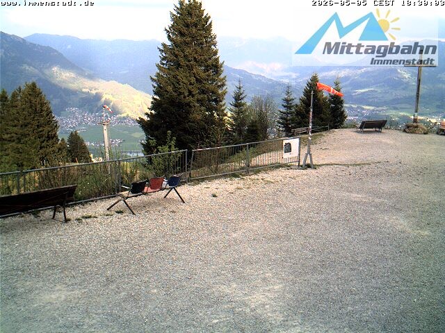 Archiv Foto Webcam Immenstadt: Mittaggipfel (Blick ins Illertal)