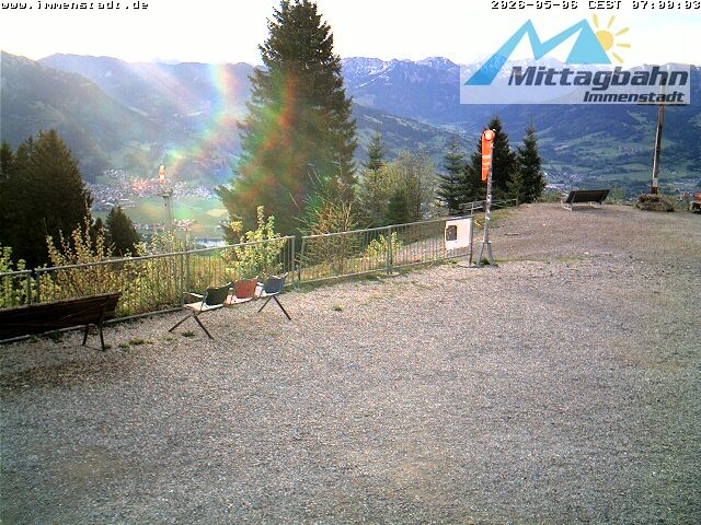 Archiv Foto Webcam Immenstadt: Mittaggipfel (Blick ins Illertal)
