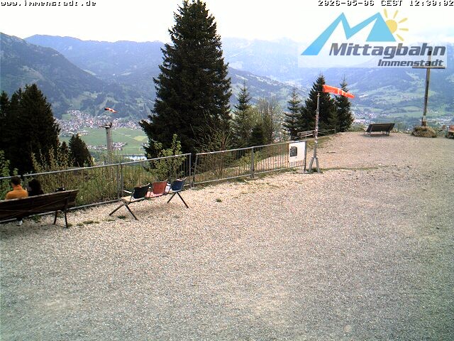 Archiv Foto Webcam Immenstadt: Mittaggipfel (Blick ins Illertal)