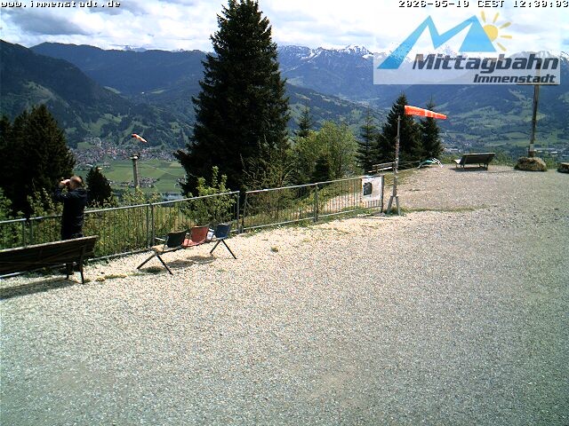 Archiv Foto Webcam Immenstadt: Mittaggipfel (Blick ins Illertal)