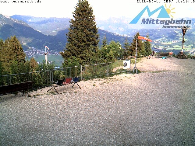 Archiv Foto Webcam Immenstadt: Mittaggipfel (Blick ins Illertal)