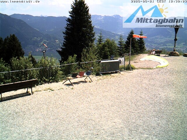 Archiv Foto Webcam Immenstadt: Mittaggipfel (Blick ins Illertal)