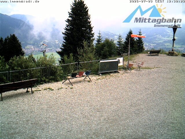 Archiv Foto Webcam Immenstadt: Mittaggipfel (Blick ins Illertal)