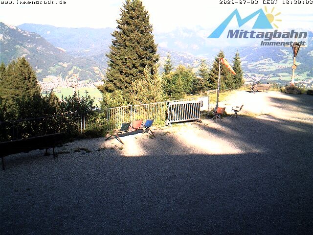 Archiv Foto Webcam Immenstadt: Mittaggipfel (Blick ins Illertal)