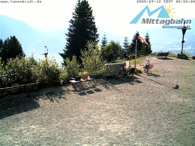Archiv Foto Webcam Immenstadt: Mittaggipfel (Blick ins Illertal)