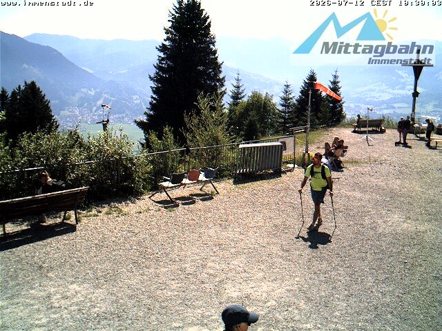 Archiv Foto Webcam Immenstadt: Mittaggipfel (Blick ins Illertal)