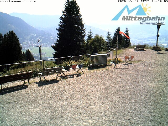 Archiv Foto Webcam Immenstadt: Mittaggipfel (Blick ins Illertal)