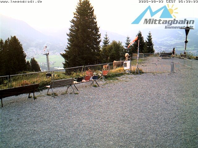 Archiv Foto Webcam Immenstadt: Mittaggipfel (Blick ins Illertal)