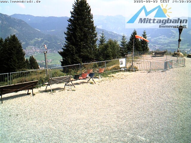 Archiv Foto Webcam Immenstadt: Mittaggipfel (Blick ins Illertal)
