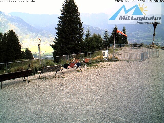 Archiv Foto Webcam Immenstadt: Mittaggipfel (Blick ins Illertal)