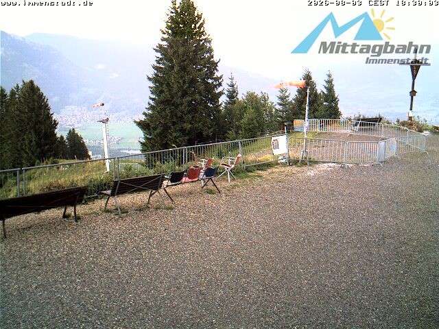 Archiv Foto Webcam Immenstadt: Mittaggipfel (Blick ins Illertal)