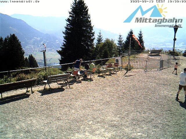 Archiv Foto Webcam Immenstadt: Mittaggipfel (Blick ins Illertal)