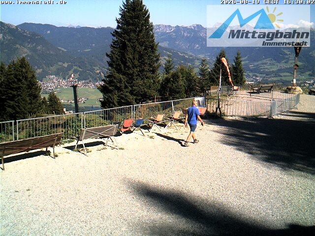 Archiv Foto Webcam Immenstadt: Mittaggipfel (Blick ins Illertal)
