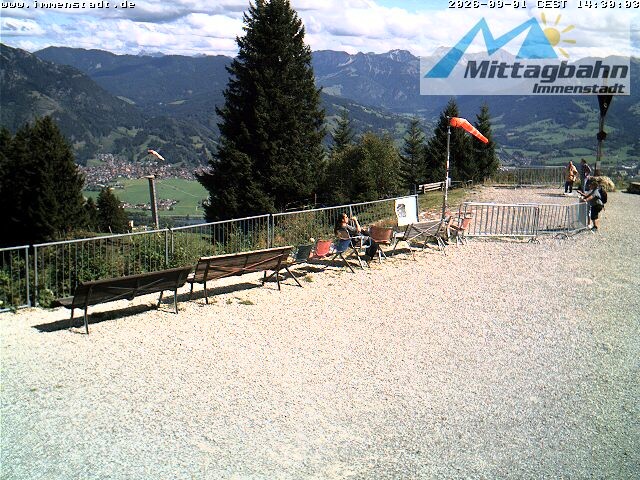 Archiv Foto Webcam Immenstadt: Mittaggipfel (Blick ins Illertal)