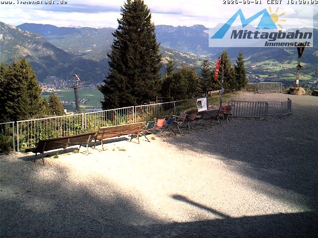 Archiv Foto Webcam Immenstadt: Mittaggipfel (Blick ins Illertal)