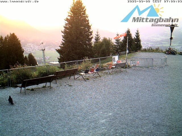Archiv Foto Webcam Immenstadt: Mittaggipfel (Blick ins Illertal)