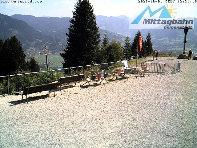 Archiv Foto Webcam Immenstadt: Mittaggipfel (Blick ins Illertal)