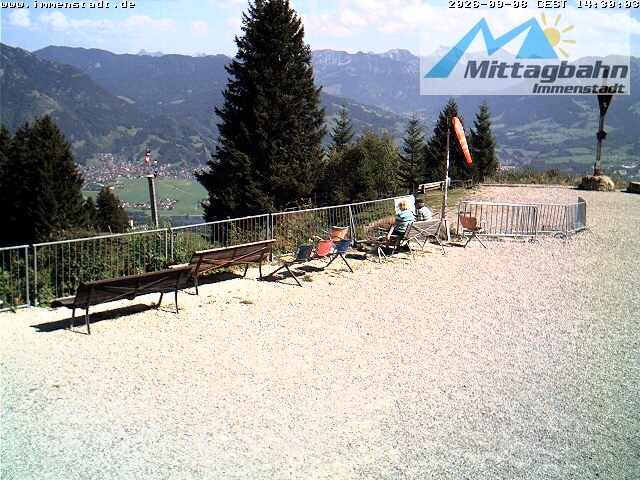 Archiv Foto Webcam Immenstadt: Mittaggipfel (Blick ins Illertal)