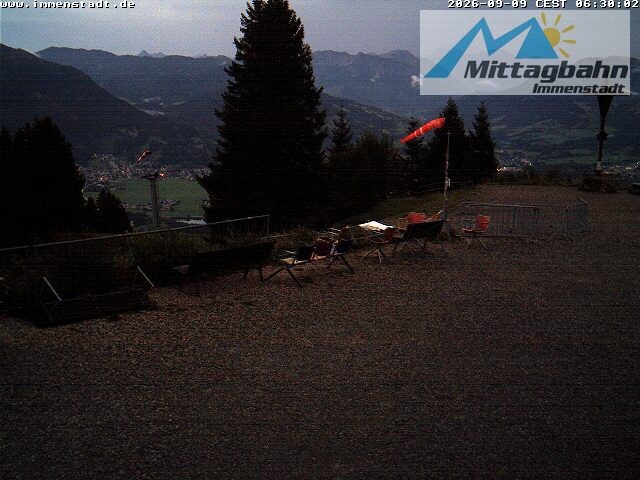 Archiv Foto Webcam Immenstadt: Mittaggipfel (Blick ins Illertal)
