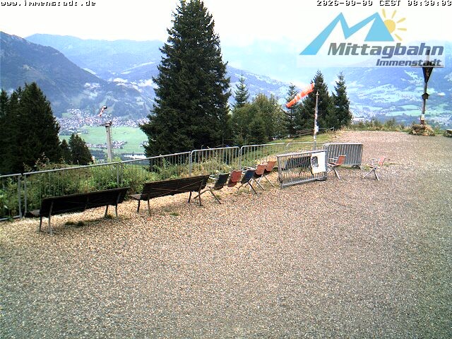 Archiv Foto Webcam Immenstadt: Mittaggipfel (Blick ins Illertal)