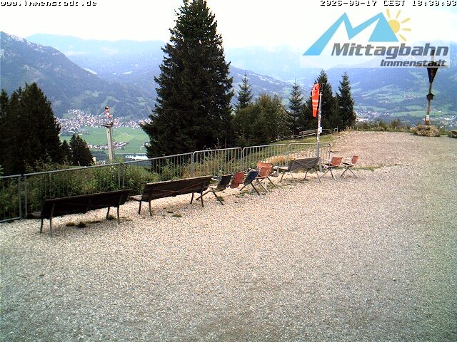 Archiv Foto Webcam Immenstadt: Mittaggipfel (Blick ins Illertal)